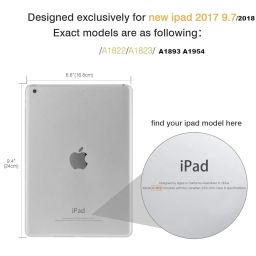 Faux Leather 360 Degree Rotating Stand Case Cover for New iPad 9.7 inch 2018/2017 5th 6th Generation Model A1822 A1823 A1893 A1954 & ipad Air 2013 A1474 A1475 A1476 A1566 A1567 - Brown image 3
