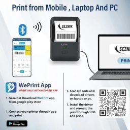 Josh Bluetooth Thermal Label Printer for Business | Inkless Mini | Batch, Cloud Printing | Jewellery, Round, Rectangle Label | Mobile, Desktop Compatible | Upto 2 inch Print | 1 Year Warranty image 5