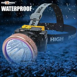 Pick Ur Needs 200W Laser Rechargeable Headlamp with Straps 3600 mAh Lithium Battery Type C Charging Support with Battery Power Indicator Headlamp for Camping/Outdoor Usage (Copper) image 4