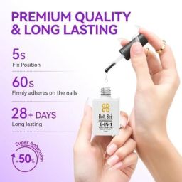 Bolt Bee 6-in-1 Glue 15ml – Base Coat, Nail Glue, Strengthener, Self-Leveling Gel, Slip Solution & Blooming Gel – Soak Off UV/LED Multi-Functional for Nail Art & Extensions image 2