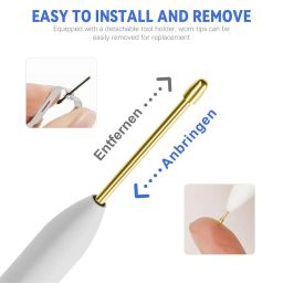 ZORBES® Compatible with Samsung Galaxy Tab S9/S10 Series, 8Pcs Replacement Nibs for S Pen, with 2Pcs Metal Tips & 6 POM Tips, with Tong Tool, Universal Nib Sets for S10+/S10 ultra/S9/S9 Ultra/S9 Plus image 4