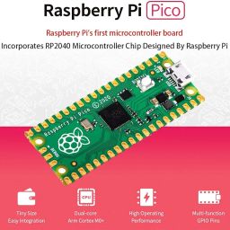 Rasspberry Pi Pico Microcontroller Board with Pre-Soldered Header, Based on Rasspberry Pi RP2040,Dual-Core ARM Cortex M0+ Processor Support C/C++/Python (Pico Starte Kit with Pico and 5 Accessories) image 2