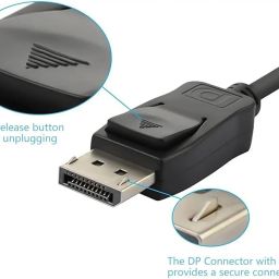 100FIT DP to VGA Adapter, HDMI to VGA 1080P Converter, Compatible with Computer, Desktop, Laptop, PC, Monitor, Projector, HDTV (DP to VGA) image 1