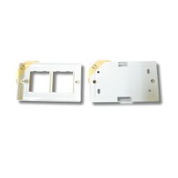 ORMOR Modular Surface Mount Gang Box (4 Module-White) Silver Line Glossy Premium Polycarbonate Box for Universal Standard Modular Electrical Switches image 4