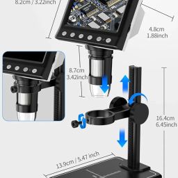Etzin 4.3 Inch LCD Digital Microscope Coin Microscope 40-1000X Error Coin Magnifier USB Micro Scope with High Stand 8 LEDs for Kids,Adult etc. image 4