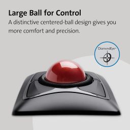 Kensington Expert Mouse® Wireless Trackball Mouse, Easy Finger Control, Precision and Smooth DiamondEye™ Optical Tracking, Ergonomic and Ambidextrous Comfort Design for Windows, PC and Mac (Black) image 5