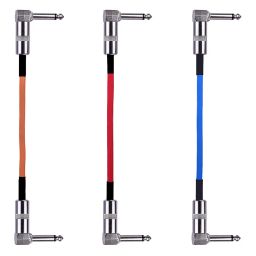 Kadence UltraFlex 6 Inch Guitar Patch Cable, Guitar Effect Pedal Cables, Multicolor Pack of 3 image 2