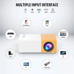 MEGAWISE UC 500 Projector, 400LM Portable Mini Home Theater LED Projector with Remote Controller, 3500 lm LED Corded Projector UC500 Support HDMI, AV, SD, USB Interfaces (MP47) image 1