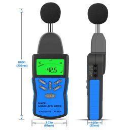 Decibel Meter, Digital Sound Level Meter AP-882A Sound Monitor Tester Range from 30-130dB, Digital Decibel Meter with LCD Backlight/Max Hold/Sensitivity Adjustment and dBA/C Switch (Battery Included) image 4