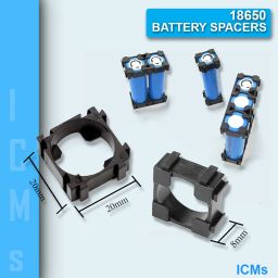 ICSTORE 18650 3.7V Cell/Battery Spacer/Mount Holder/Case for Portable Electronics/Car/Motorcycle use With TP4056 Battery BMS Module & Powerbank Module - Pack of (10 spacer + 1 Module + 1 Module) image 4