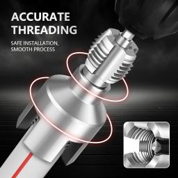 UpToDateTools Integrated Internal & External Pipe Threading Tool, Pipe Thread Cutting Tool, Electric Drill Compatible PVC Pipe Threader Kit, for Plastic PPR Pipe 3/4" image 2