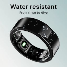 Leaf Halo Smart Ring – Health Tracker with Stress & Sleep | Includes 30+ Workout Modes | Tracks HRV, Heart Rate, SpO2 & Periods | for Men & Women | Start with Ring Sizing Kit | Carbon Black – Size 7 image 5
