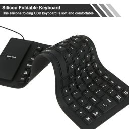 Foldable Wireless with Touchpad,Pocket Size USB Rechargeable Keyboard Compatible,Windows,Android,Tablets,Laptops and Etc. (Flexible Keyboard) image 5