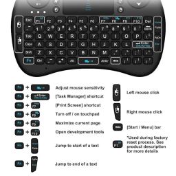 Mini Bluetooth Keyboard with Touchpad, Backlit, Rechargeable Wireless Keyboard for Smart TV, PC, Android, iOS, Windows, Laptop, HTPC, Gaming, Portable & Compact image 4