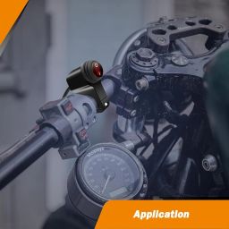 LGP Universal 12V Handlebar CNC Metal Switch (1-Way) ON/OFF for All Bikes and Motorcycles With Red LED image 4