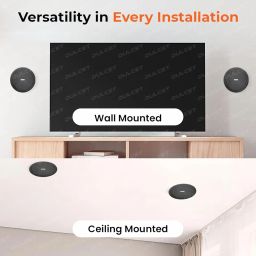 DULCET DC-CS6F-PS Black 6.5 inch 10W Full Range 8 Ohms Frameless Passive Ceiling Speaker That Connects to Active Bluetooth Ceiling Speaker (Active Bluetooth Speaker to be Purchased Separately) image 5