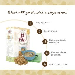 Pristine 1st BITES Baby Cereal 300g | Baby Food (6-24 Months) Stage-1, 100% Organic Wheat | Infant Food image 5