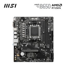 MSI PRO B650M-B Motherboard, Micro-ATX - Supports AMD Ryzen 7000 Series Processors, AM5 - DDR5 Memory Boost 6800+MHz/OC, 1 x PCIe 4.0 x16, 1 x M.2 Gen4, 2.5G LAN image 1