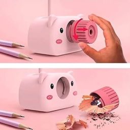 3-in-1 LED Desk Lamp with Phone Stand and Pencil Sharpener, Cute Pig Design image 5