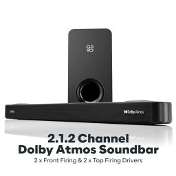 GOVO GOSURROUND 975 | 4.1 (2.1.2) Channel, 400W Soundbar with True Dolby Atmos®, 6.5" subwoofer, Opt, AUX, USB & Bluetooth, 3 Equalizer Modes, Stylish Remote & LED Display (Platinum Black) image 3