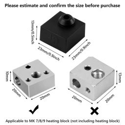 Creality Official 3D Printer Hotend Silicone Sock Heater Block Silicone Cover for Ender 3/3 Pro/3 V2, Ender 5/5 Plus/ 5 Pro, CR 10 Series, MK7/ 8/9 3D Printer Hotend (5 Pcs) image 2
