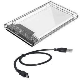 ANCIARY USB 2.0 2.5 Inch SATA to USB External Hard Drive Enclosure HDD / SSD, Transparent Hard Disk Box Enclosure (Pack of 1) DF1 image 4