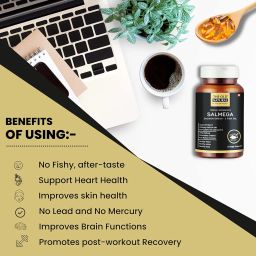Salmega Triple Strength Salmon Omega-3 Fish Oil 1800Mg, 60 Softgels I High Potency 600Mg Epa & 400Mg Dha With Vitamin E I Ultra Refined, Anti Reflux Formula, Burp Free (Pack of 2 - 30 Softgels Each) image 3