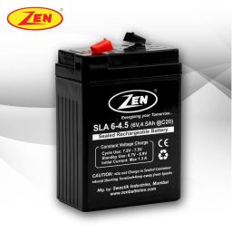 ZEN SMF 6V-4.5Ah SMF/VRLA Battery for Weight Machine, Toy & More Instruments image 1