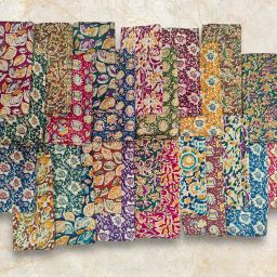 svc culture Kalamkari Blouse Pieces – Pure Cotton Fabric (Pack of 25, 1 Meter Each) | 44" Width Saree Panna | Soft & Comfortable | Multi Designs for Gifting & Tailoring | Unstitched Material image 5