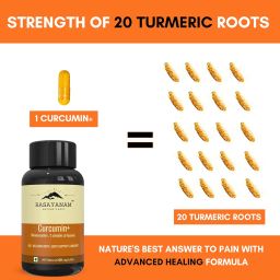 Rasayanam Curcumin+ 1500mg | Extra Pure Nano Curcumin capsules with Bioperine | Turmeric & Black pepper extract | Joint Support Supplement for men & women image 2