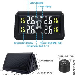 Skyshop® Solar A280 TPMS (Car Tire Pressure Monitoring System) (External SENSORS) image 1