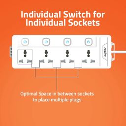Artis AR-4MS 4 Universal Sockets with Multi Switch Surge Protector image 1