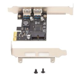 OXYTECH PCI-E Expansion Card, high Power Inductor 19 / 20PIN Interface Desktop PCI-E to USB 3.0 Expansion Card (XP, WIN7, WIN8, WIN8.1, WIN10) image 3