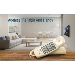 AT&T TRIMLINE 210 Corded Home Phone, No AC Power Required, Improved Easy-Wall-Mount, Lighted Big Button Keypad, 13 SpeedDial Keys, Last Number Redial, Mute, Flash, Volume Control, Beige image 2