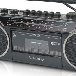 AudioBox RXC-25BT Retrobox 2 Way Speaker System Boombox w/Bluetooth Connectivity, AM/FM/SW, USB and SD Card Connection, & Cassette Player, Black image 2