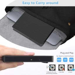 ULTRABYTES External DVD Drive USB 3.0 Type-C USB C Portable DVD Player for Laptops CD DVD +/-RW Disk Drive CD ROM Burner Writer CD/DVD Burner Reader for Laptop, Desktop, Windows, Linux, OS image 3