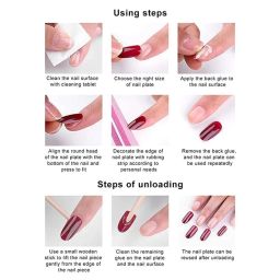 Fashionharbour 24 Reusable Artificial Fake Nail Set| Lightweight & Long Lasting| Easy To Use| Quick Fix For Festivals & Special Occasions image 3