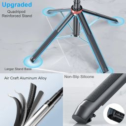 Celfiexpt 71-inch Selfie Stick Tripod 360 Degree Rotation Rechargeable Remote Quadripod Stand Gimbal Handle Selfie Stick for Mobile Phone Camera Gopro 360°Panoramic Shooting Vlogging Live Stream image 4