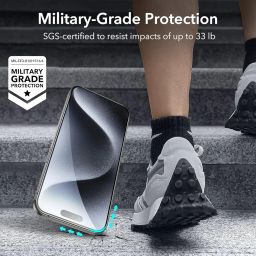 OpenTech® Military-Grade Gorilla Tempered Glass Screen Protector Compatible for iPhone 15 / iPhone 16 with Edge to Edge Coverage and Easy Installation kit (6.1 Inches) image 2