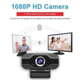 Webcam Camera with Microphone for PC Desktop Compute USB 2.0 Interface 1080P image 3