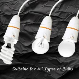 Tia Crafts Electric Bulb Holder with On/Off Switch | Extension Cable or Flexible Wire & 2-Pin Plug For Multipurpose Use Experiments,Parties,Festive Decorations,Diwali,Christmas (2 Meters) image 2