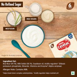 CERELAC Baby Cereal | No Refined Sugar | Rice for 6-24 months baby | Omega 3 Iron Protein Calcium Vitamin D for babies | Instant Infant Cereal | Travel Friendly | 300g image 2
