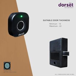 Dorset Furniture Smart Lock [DG 304] | 40 Unique Access Drawer Lock with Finger Print for Home and Office | Suitable for Drawers| Ideal Door Thickness - 15-20mm | Black image 2