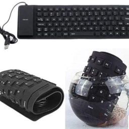 Foldable Wireless with Touchpad,Pocket Size USB Rechargeable Keyboard Compatible,Windows,Android,Tablets,Laptops and Etc. (Flexible Keyboard) image 3