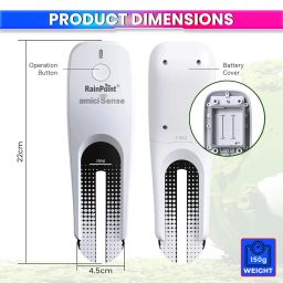 amiciSense 3 in 1 Soil Moisture Meter, Temperature & Light Sensor | WiFi Soil Monitor for Garden & Greenhouse | Historical Data and Real-Time App Monitoring – Requires Gateway (Not Included) image 5