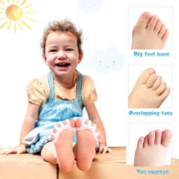 Latest Version Of Children’S Gel Toe Separator And Bunion Separator For Separating And Correcting Overlapping Toes (Children, White, 2 Pcs) image 1
