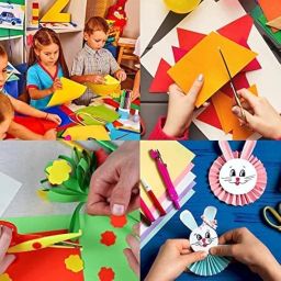 Eclet Neon Origami Paper 15 cm X 15 cm Pack of 100 Sheets (10 sheet x 10 color) Fluorescent Color Both Side Coloured For Origami, Scrapbooking, Project Work.188 image 3