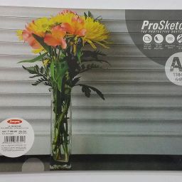 anupam Pro Sketcher Drawing Book with Butter Paper Pages A4 Size Spiral-Bound Sketchpad 140 GSM for Artists, Kids & Professionals Pencil Charcoal Pastels (32 Sheets, 64 Pages, Acrylic) image 1