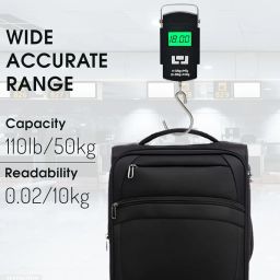 Aliston digital weighing machine for Luggage weighing, Weighing scale capable of 50kg, Scale with LCD Display & Stainless steel hook. Aliston A08 /A302 Hanging Scale. image 3