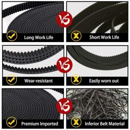REES52 3D Print Open GT2 Timing Belt 10 Meters (32.8 Ft) Length 2mm Pitch 6mm Width Rubber Drive Belt for Creality Anycubic Anet Series 3D Printer image 1